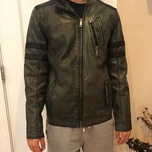 Young men’s faux leather jacket